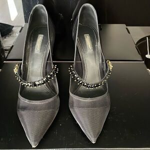 Dolce & Gabbana black mesh pump